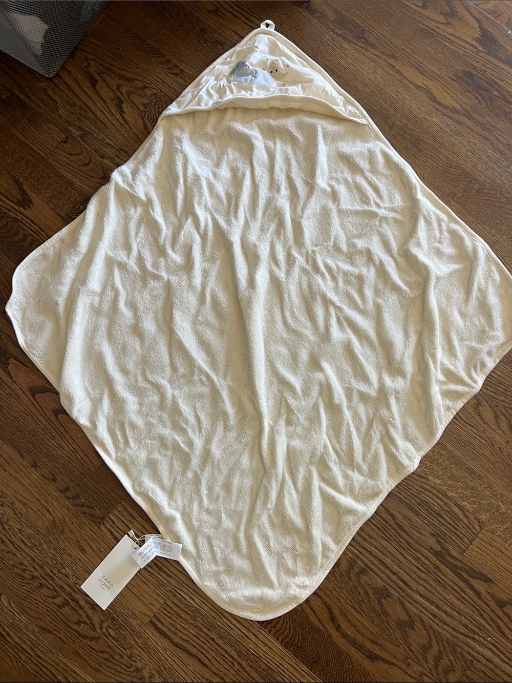Zara Cream Hooded Baby Towel